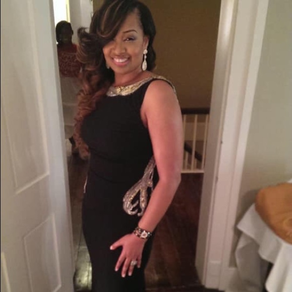 Black and Gold Jovani Evening Gown.